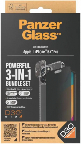 بكج حماية جوال بانزر جلاس للأيفون 15 - شاشة كاملة...