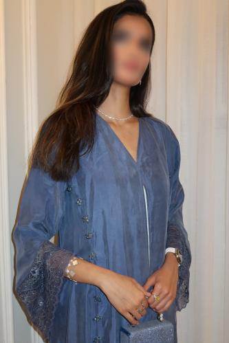 عبايه كلوش و دانتيل فرنسي