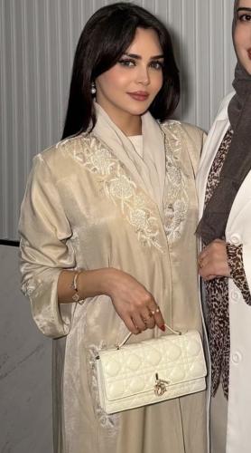 Abaya with hand-beading