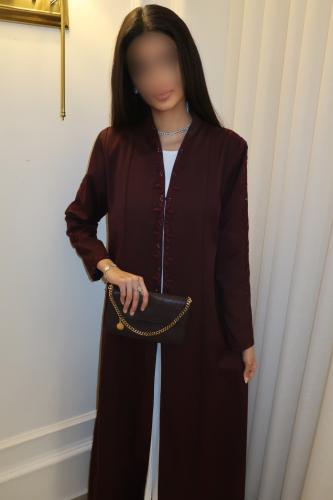 عباية رسميه بتطريز و شك يدوي