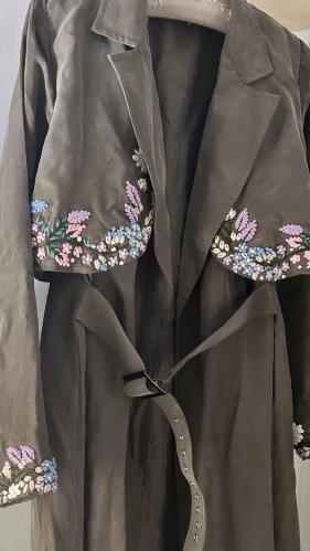 عباية حرير مغسول طبيعي