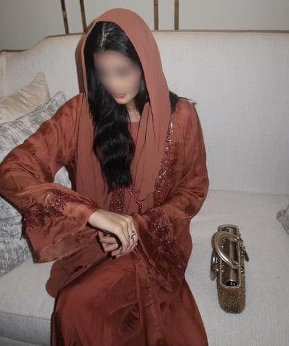 عباية شيفون مع شك يدوي و كلفه فرنسيه