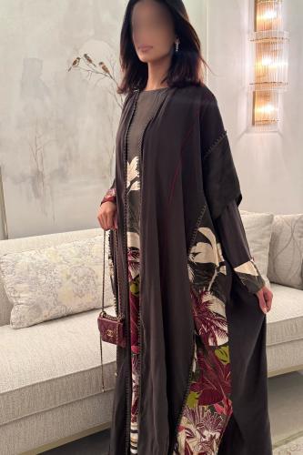 Abaya and dress with a summery feel, Japanese washed silk