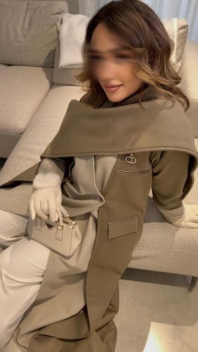 عباية شتويه مع شال