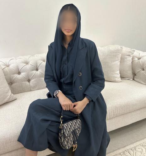 عباية رسميه لنن ب ٣ قطع