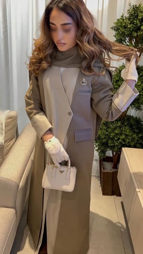 عباية شتويه مع شال