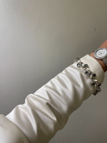 عباية رسمية بلونين و سوارفسكي تثبيث حراري