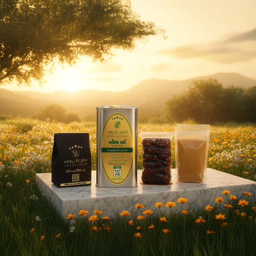 بكج الجوف الفاخر (2 لتر زيت زيتون + نصف كيلو زعتر...