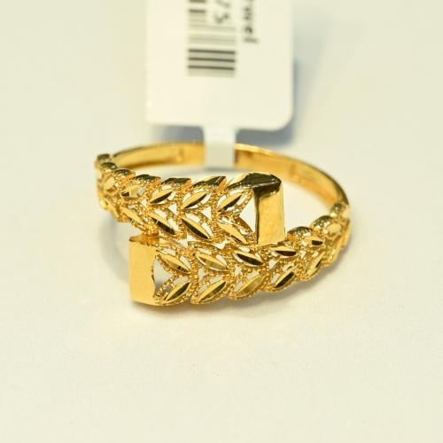 خاتم ذهب غصن الزيتون مزدوج