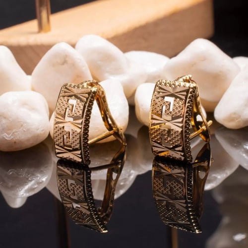 حلق ذهب كلبس (ER.013)