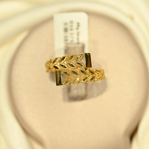 خاتم ذهب غصن الزيتون مزدوج