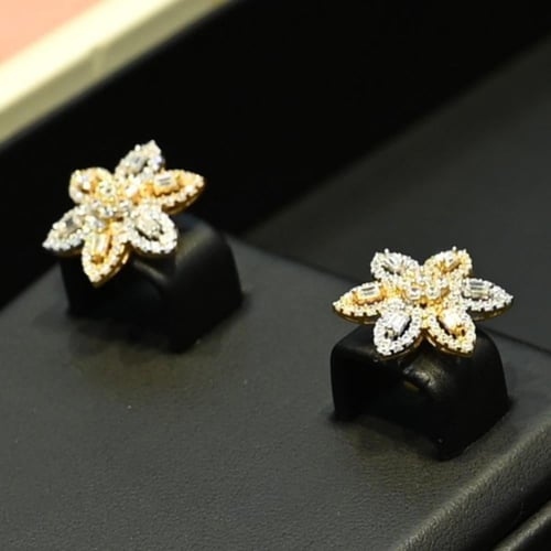 طقم ذهب ابيض واصفر نجمة زري