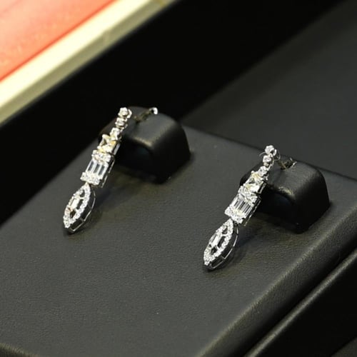 طقم ذهب ابيض دورين زركون فانسي