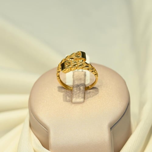 خاتم ذهب غصن الزيتون مزدوج