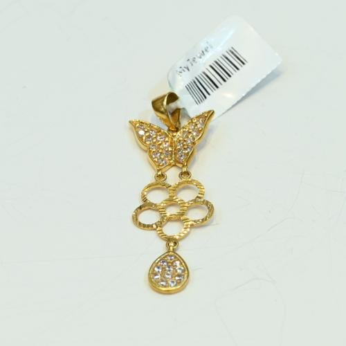 تعليقة ذهب فراشة ودمعة