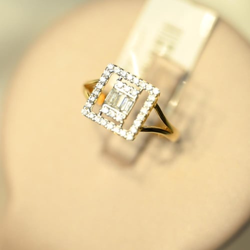 خاتم ذهب باقيت زركون تصميم 3