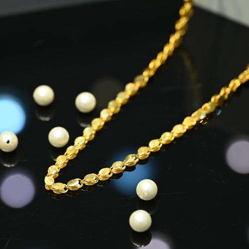 سبحة ذهب حلبي سادة عريض