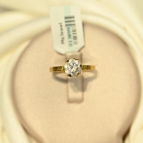 خاتم ذهب سوليتير زركون فرزاتشي