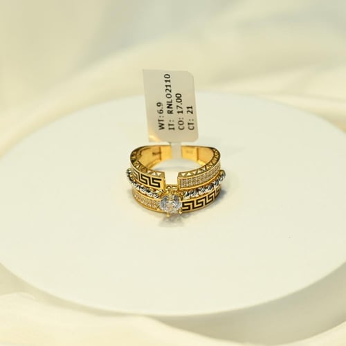 خاتم ذهب سوليتير زركون فرزاتشي