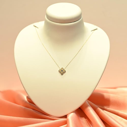 عقد ذهب نجمه زركون