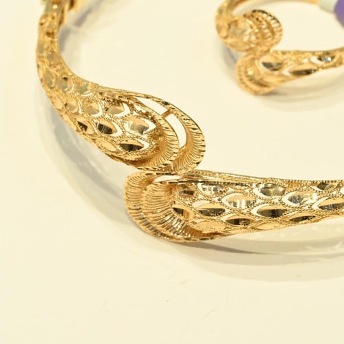 اسوارة وخاتم ذهب لازوردي طاووس