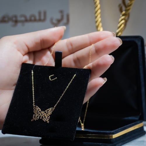 عقد فراشة ذهب (NL.059)