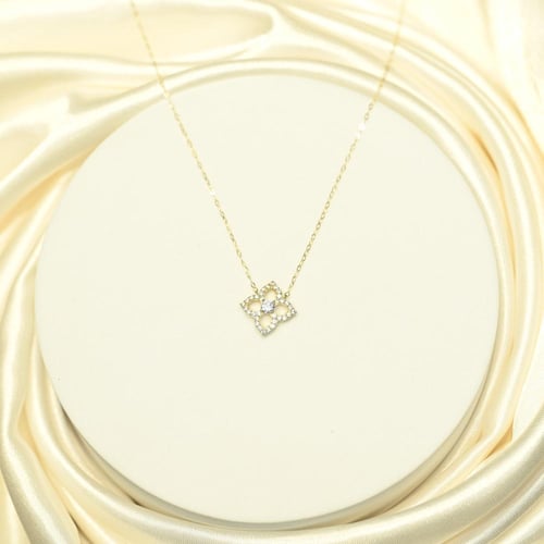 عقد ذهب نجمه زركون