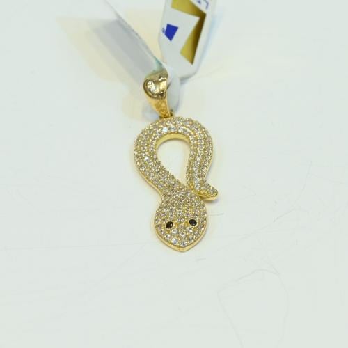 تعليقة ذهب سنيك كوبرا لازوردي