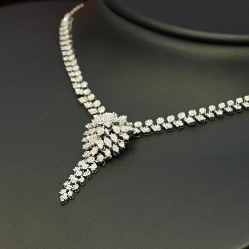 طقم ذهب لازوردي ابيض كريستال تاي