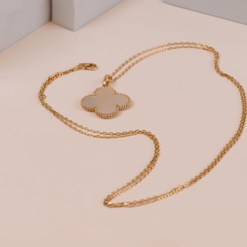 عقد ذهب فان كليف طويل ابيض (NL.142)