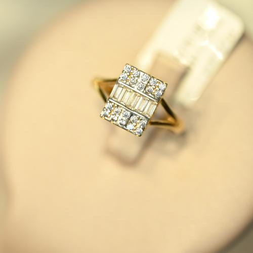 خاتم ذهب باقيت زركون تصميم 2