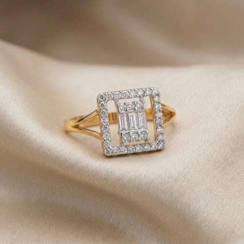 خاتم ذهب باقيت زركون تصميم 3