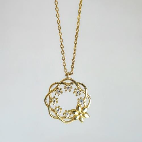 عقد ذهب ورد ايطالي (NL.009)