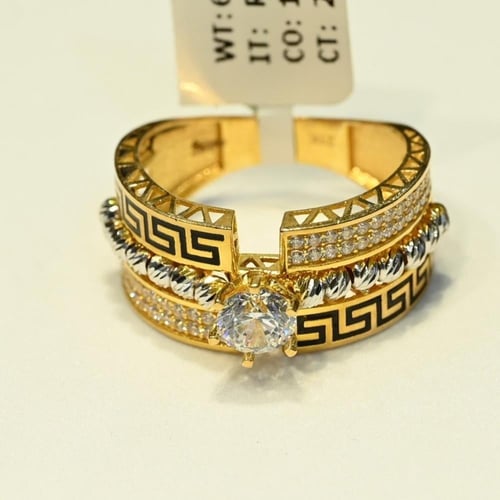 خاتم ذهب سوليتير زركون فرزاتشي