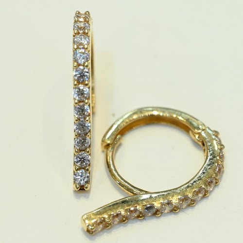 حلق ذهب كوري مميز ناعم دائري