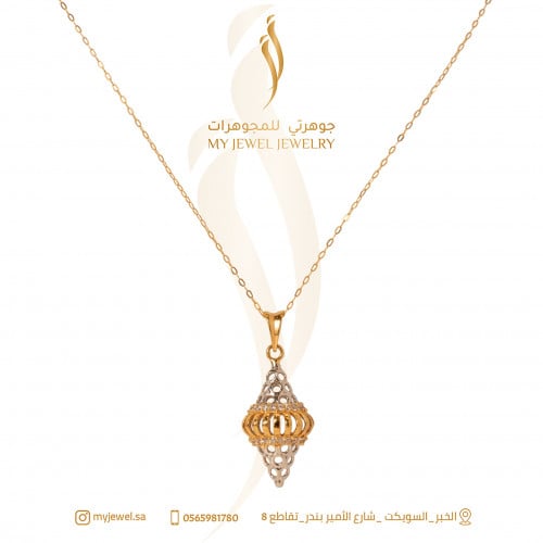 عقد ذهب حب الهيل (NL.068)