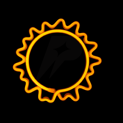 إضاءة نيون شمس