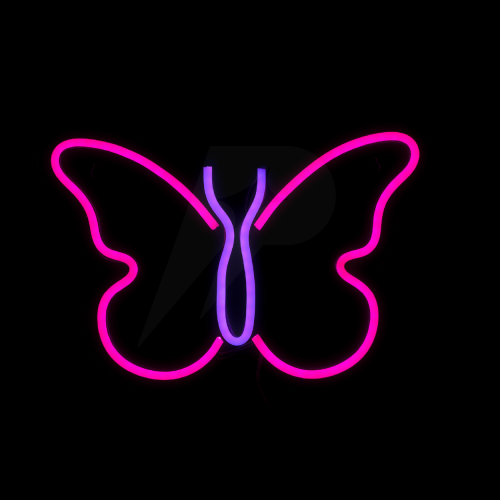 إضاءة نيون الفراشة بقالب الاكريليك