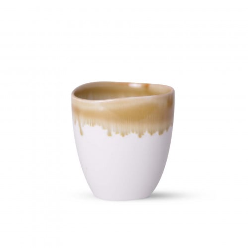 Yellow wave coffee cup - yellow wave