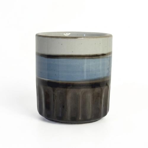 Striped ceramic coffee mug