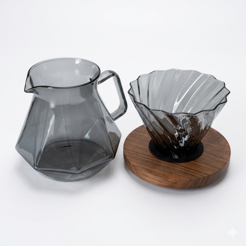V60 Drip Kit - Transparent Black