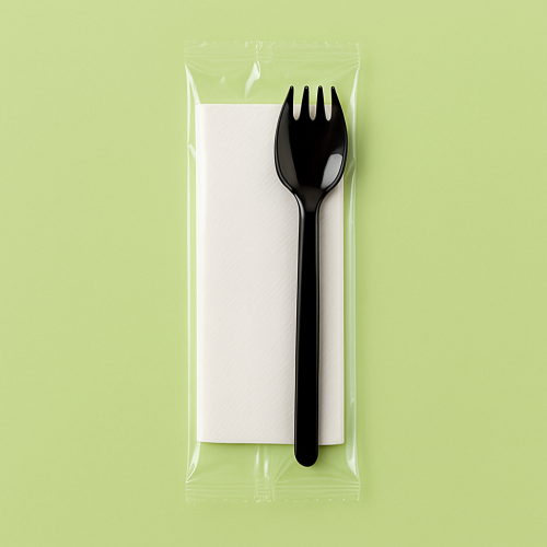 Sweetness fork with tissues without printing