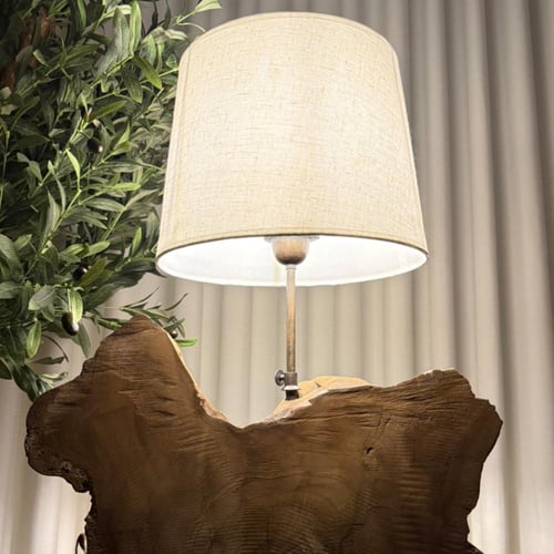 ابجورة خشب طبيعي مع زجاج مُنصهر