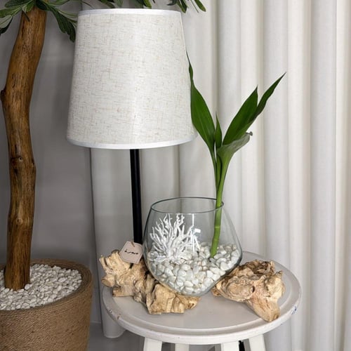 #9 ابجورة خشب طبيعي مع زجاج مُنصهر