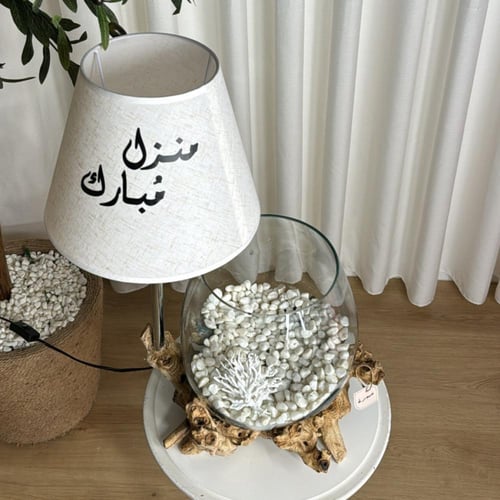 ابجورة خشب طبيعي مع زجاج مُنصهر