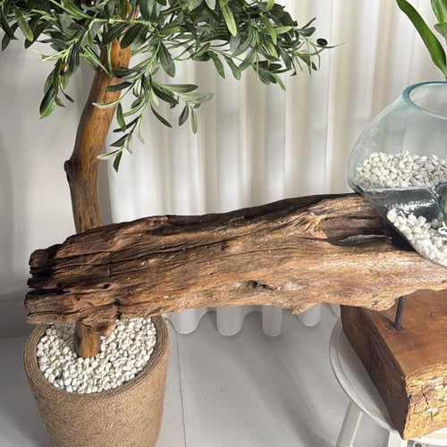 خشب طبيعي مع زجاج مُنصهر