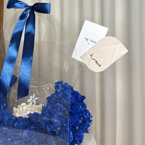 شنطة ورد أزرق