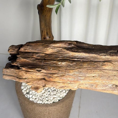 خشب طبيعي مع زجاج مُنصهر