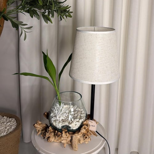 #8 ابجورة خشب طبيعي مع زجاج مُنصهر