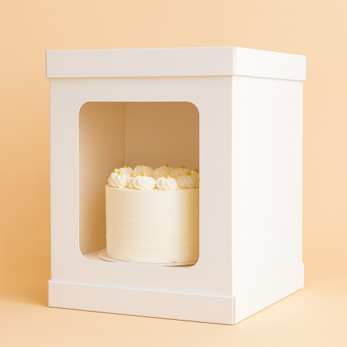 علب كيك مرتفع ورقي